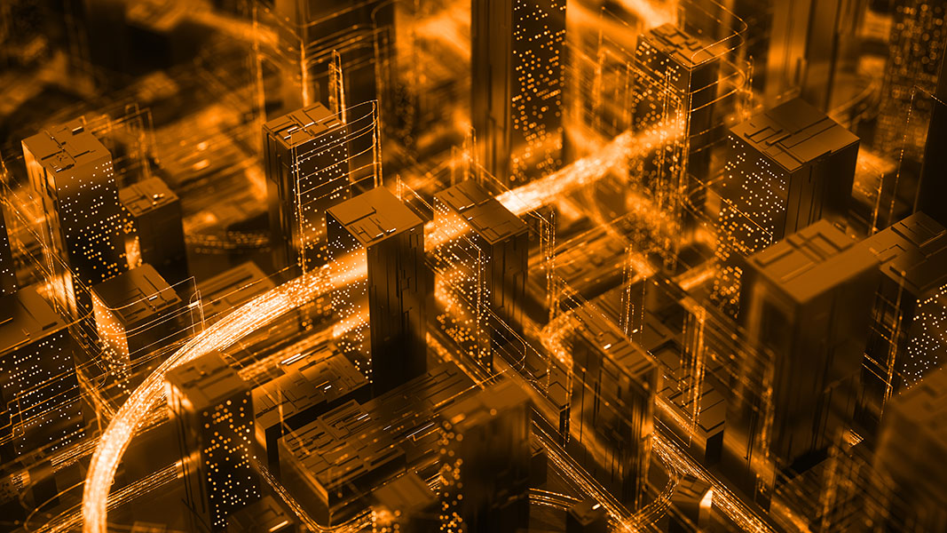 orange data exchange 3D animation