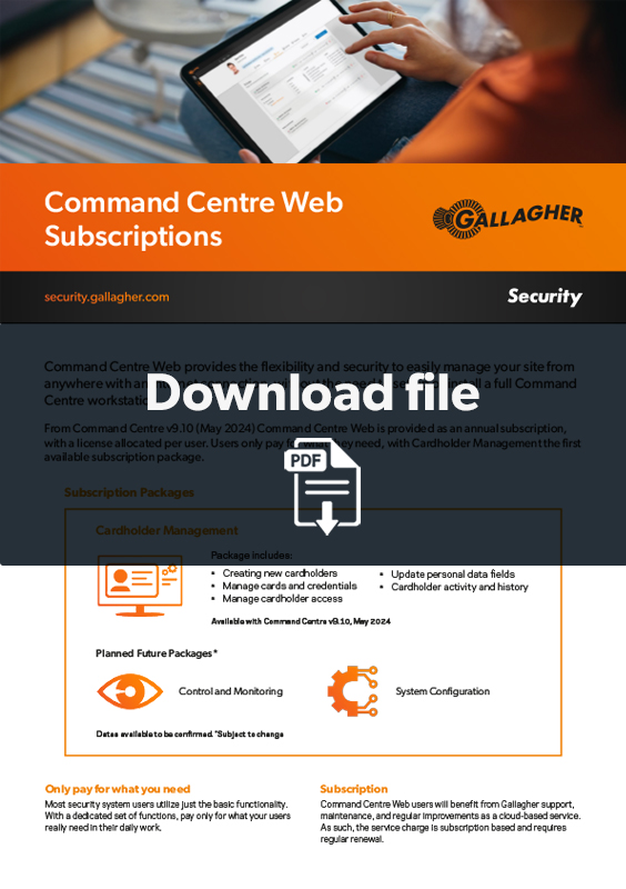 Command Centre Web Subscriptions Flyer Download