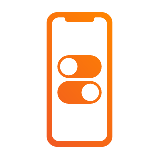 Mobile - Settings (Control) orange icon