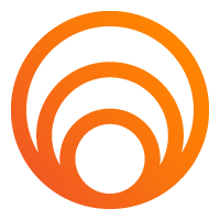 Three rings gradually increasing in size