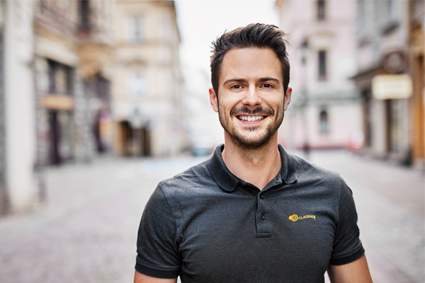 Partner with Gallagher logo polo